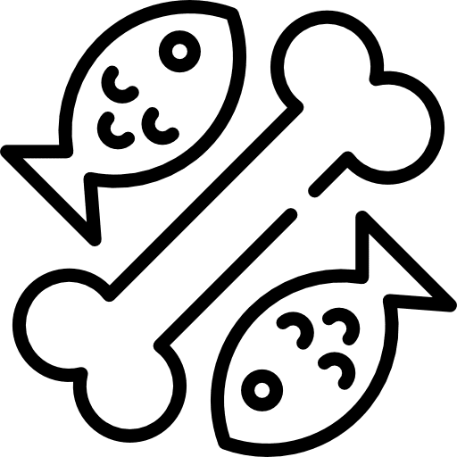 Food animal bones fish icon