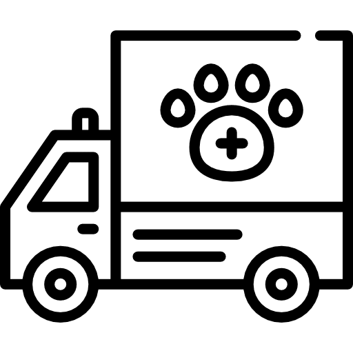 Van healthcare and medical animals van icon