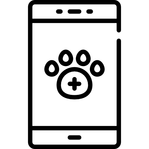 Veterinary assistance attention pet icon