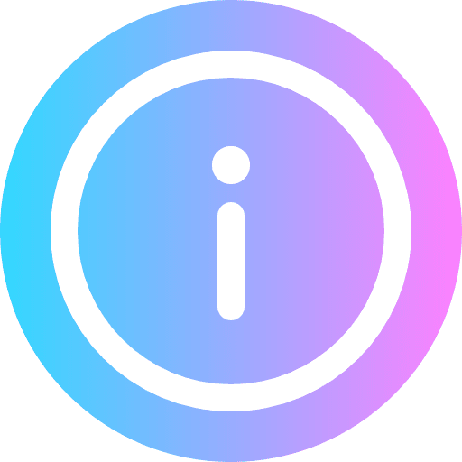 Information about us circle sign icon