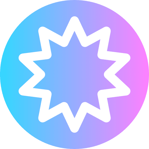 Certificate spike circle ui shapes icon