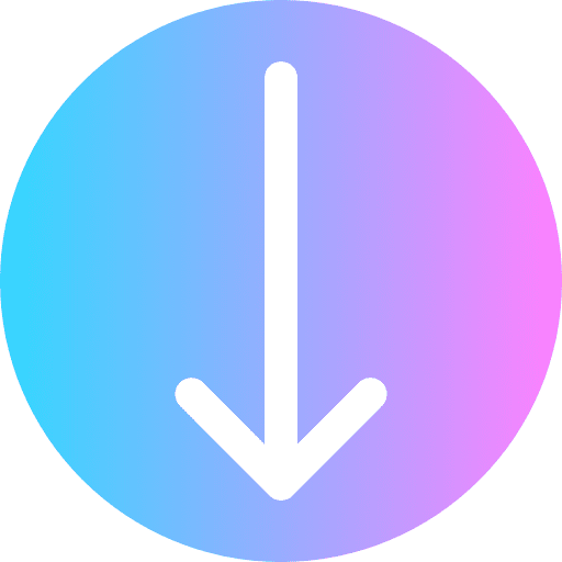 Down arrow scroll orientation download icon