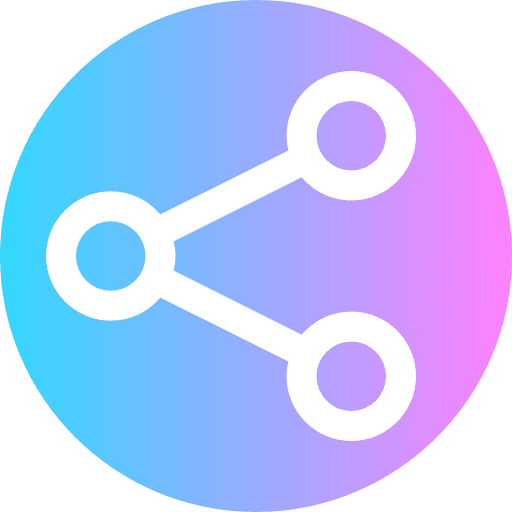 Share interface connector circles icon