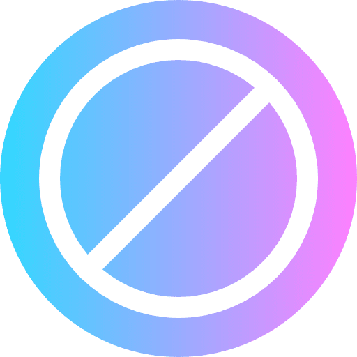 Disabled shapes and symbols forbidden symbol icon