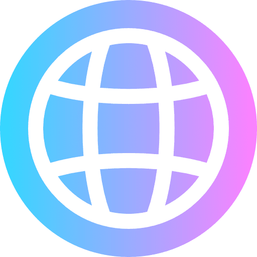 Earth grid signs maps and location earth globe icon