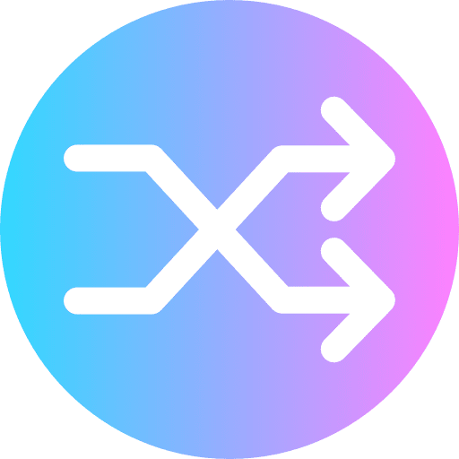 Shuffle multimedia option mix substitute icon