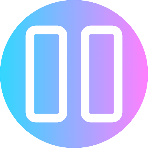 Pause signs pause multimedia option icon