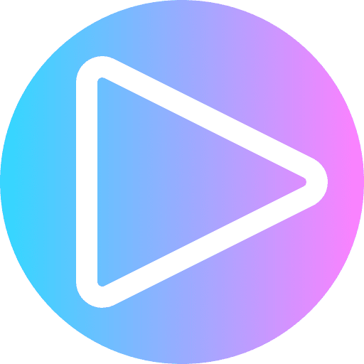 Play button arrows music player video player icon
