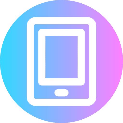 Tablet electronic touch screen ipad icon