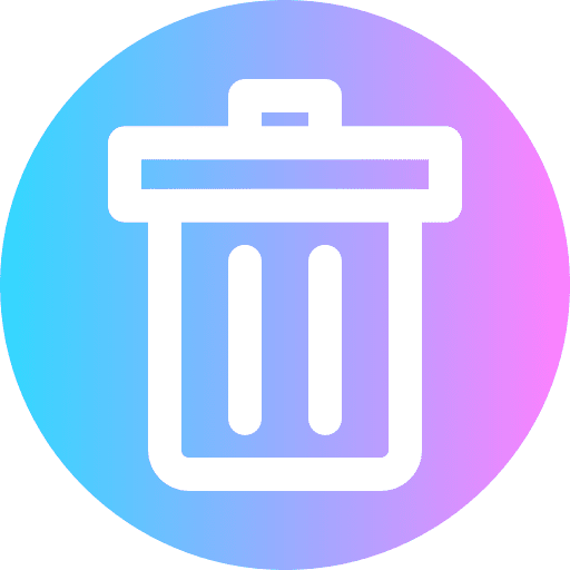 Trash can bin garbage icon