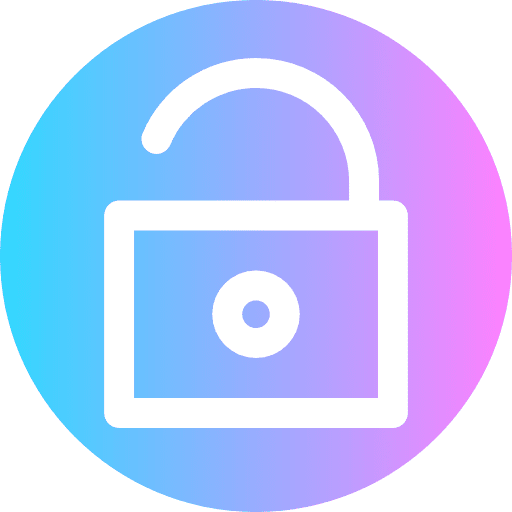 Unlock secure security lock icon