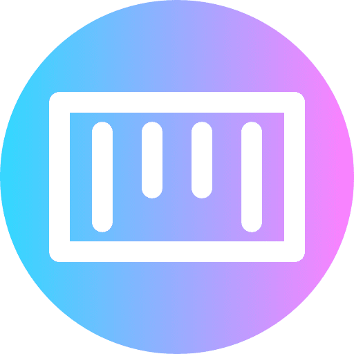 Barcode price horizontal products icon