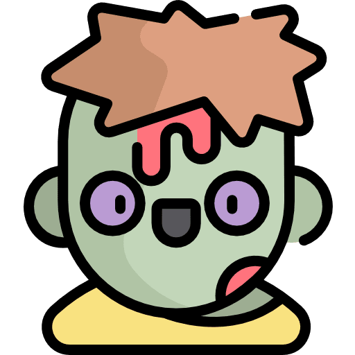 Zombie scary profile fear icon