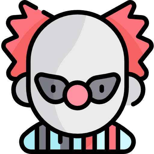 Clown character avatar circus icon