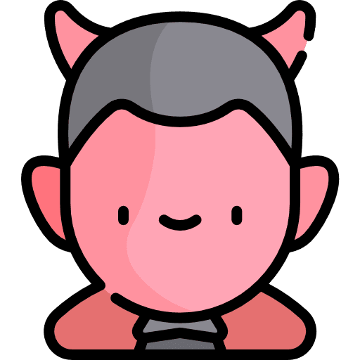Demon devil halloween costume icon