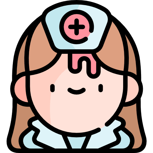 Nurse medical assistance character professions and jobs icon