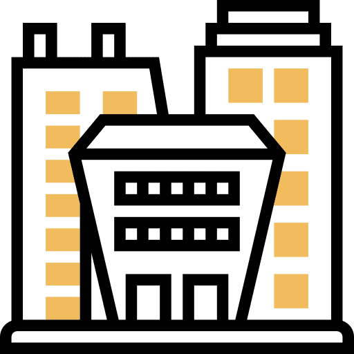 Company building establishment architecture and city icon