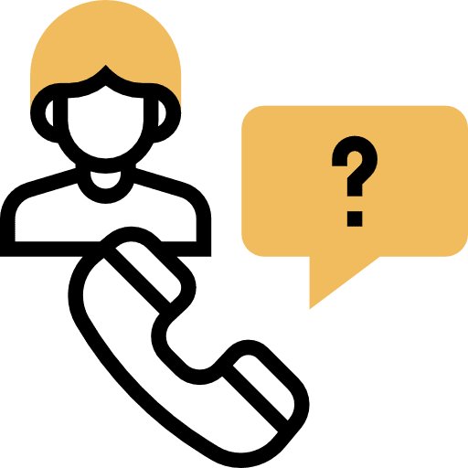 Customer service request communications telemarketer icon