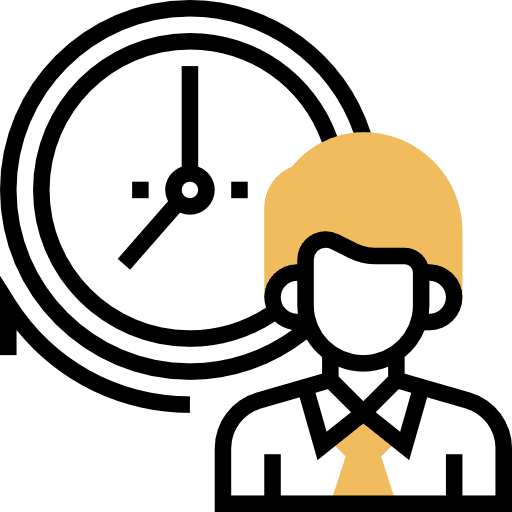 Punctuality time and date habits office icon