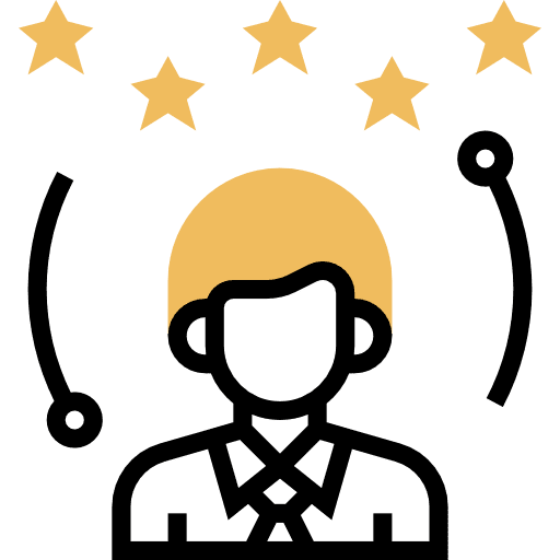 Rating happy client people speech bubble icon