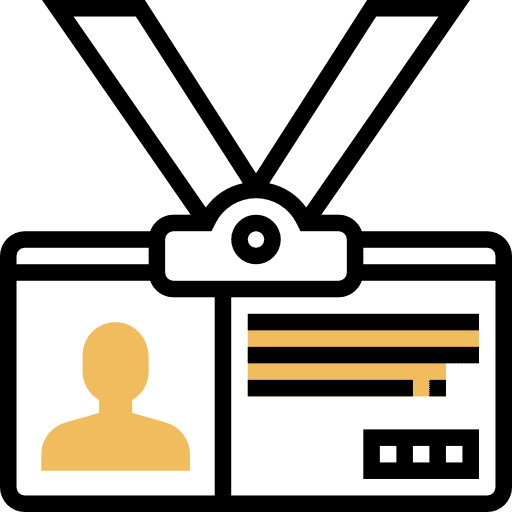 Card pass identity business icon