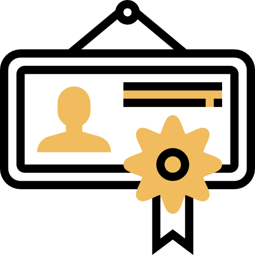 Certificate files and folders ribbon agreement icon