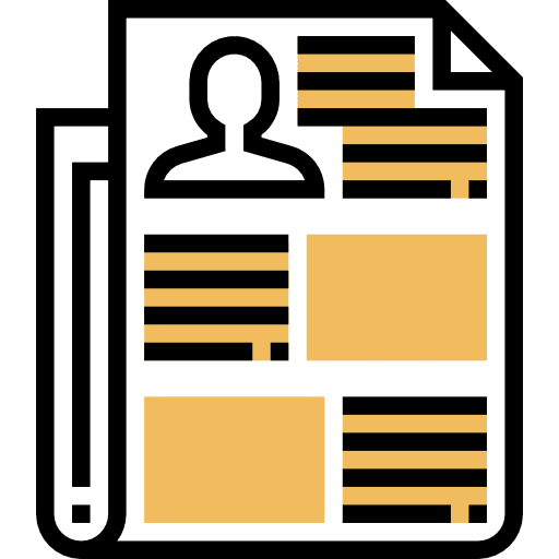 Portfolio business curriculum vitae files and folders icon