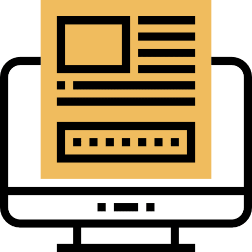 Resume monitor computer information icon