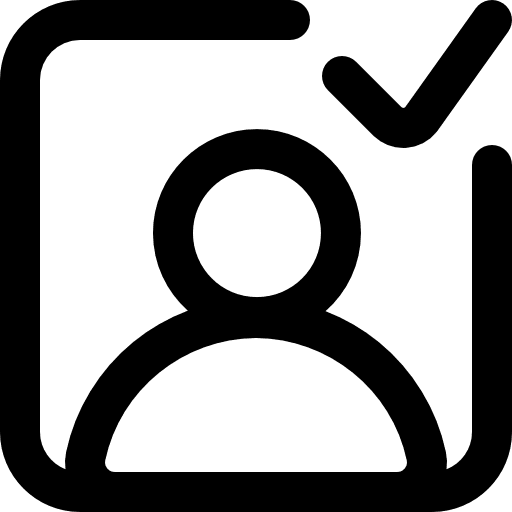 Add contact check plus add icon