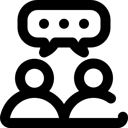 Communication bubble bubble chat people icon