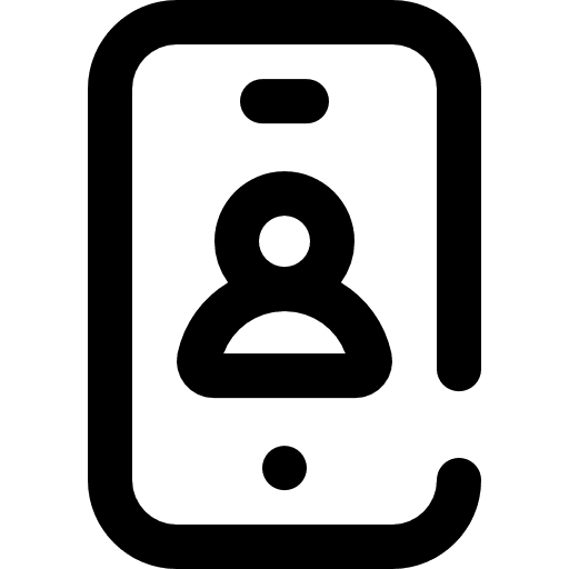 Mobile communications person electronics icon