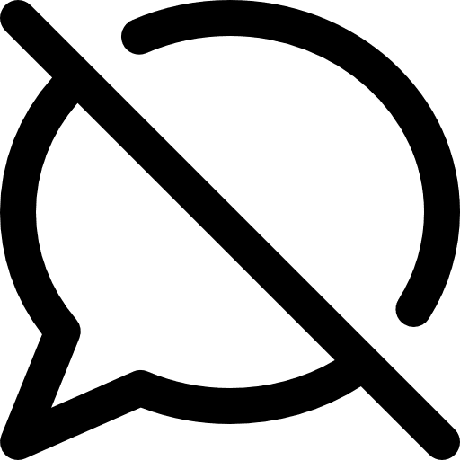 No chatting sign signaling no chatting icon