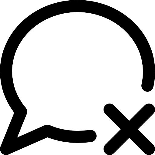 Refuse refuse communication mark icon