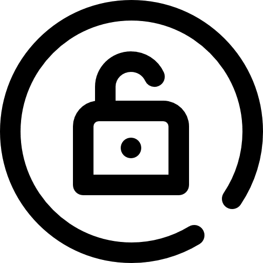 Unlock unlocked ui padlock icon