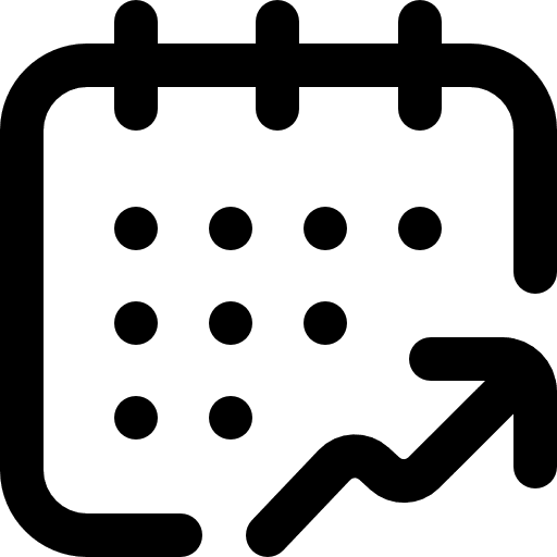 Planning interface time and date plan icon