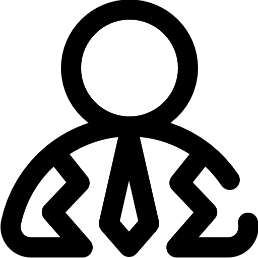 Businessman worker tie analytics icon