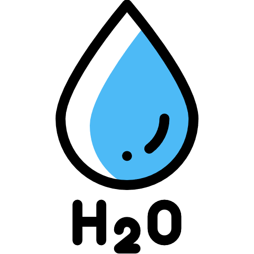 H2o water formula nature icon