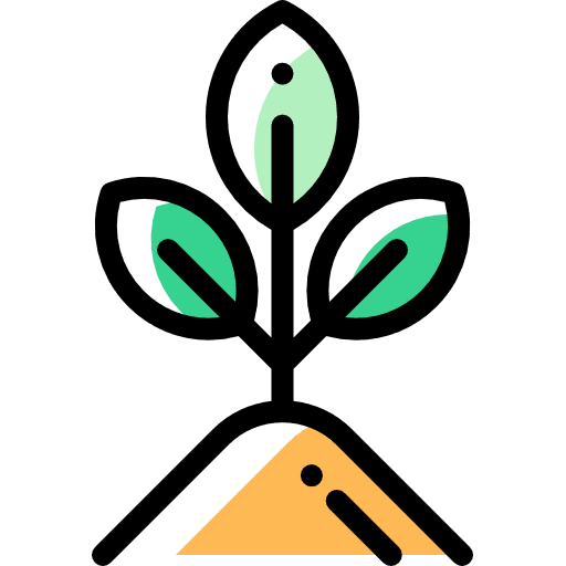 Plant growing seed botanical sprout icon