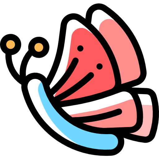Butterfly animals moths wings icon