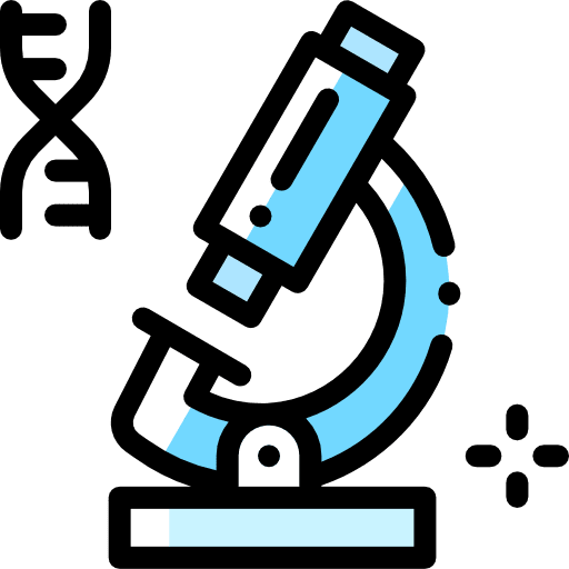 Microscope electronics education structure icon