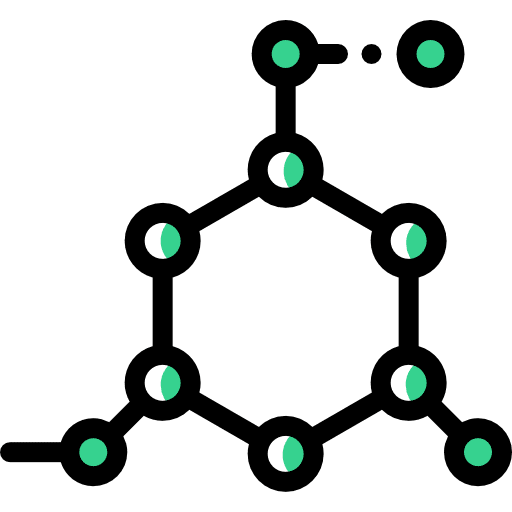 Molecules lab shape medical icon