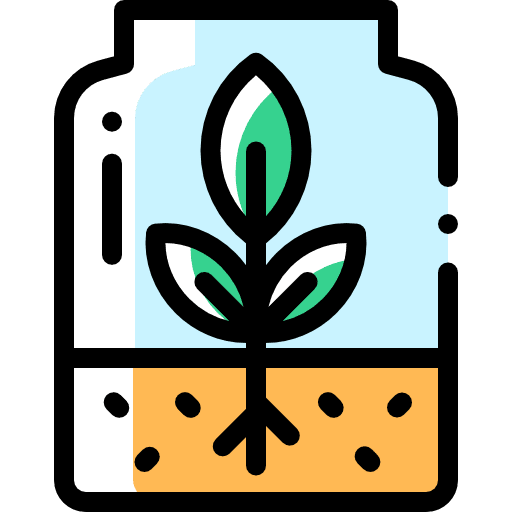 Sprout growing seed nature glass icon