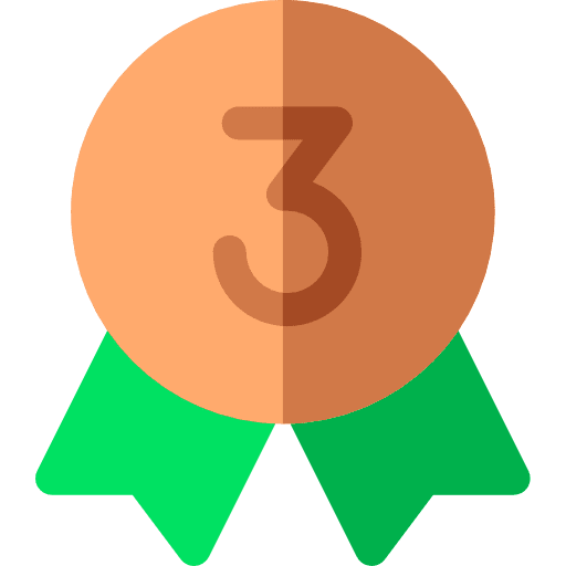 Third sports sports and competition wreath icon