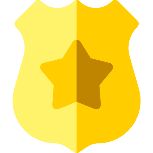 Badge police officer emblem police badge icon