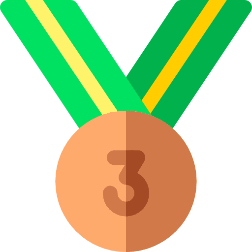 Third bronze medal sports and competition sports icon