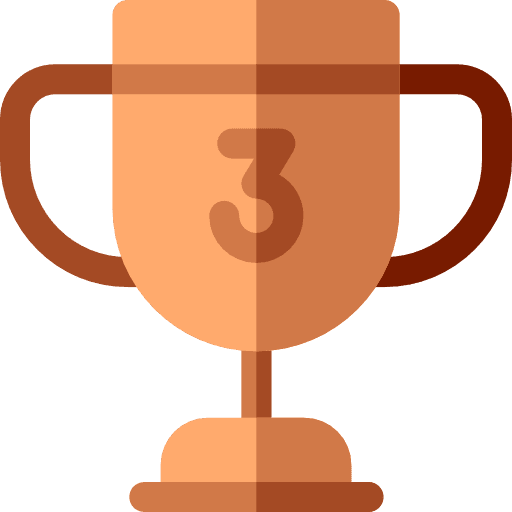 Third prize award third prize trophy icon