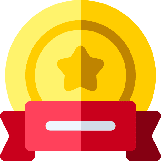 Badge reward medal sports and competition icon