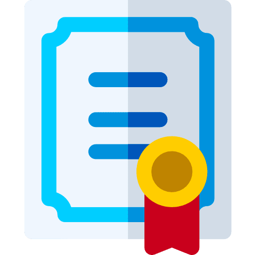 Diploma award medal certification icon