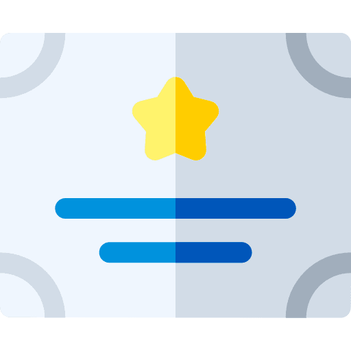 Diploma certificate contract patent icon