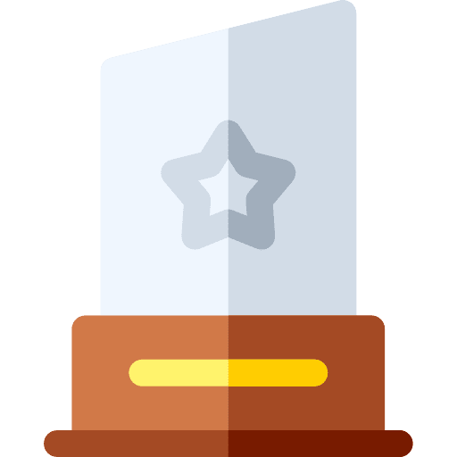 Trophy sports and competition champion award icon